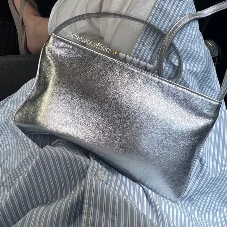 [BUNJANG] Demars Letter Bag / 드마스 레터백 실버 demars letter bag