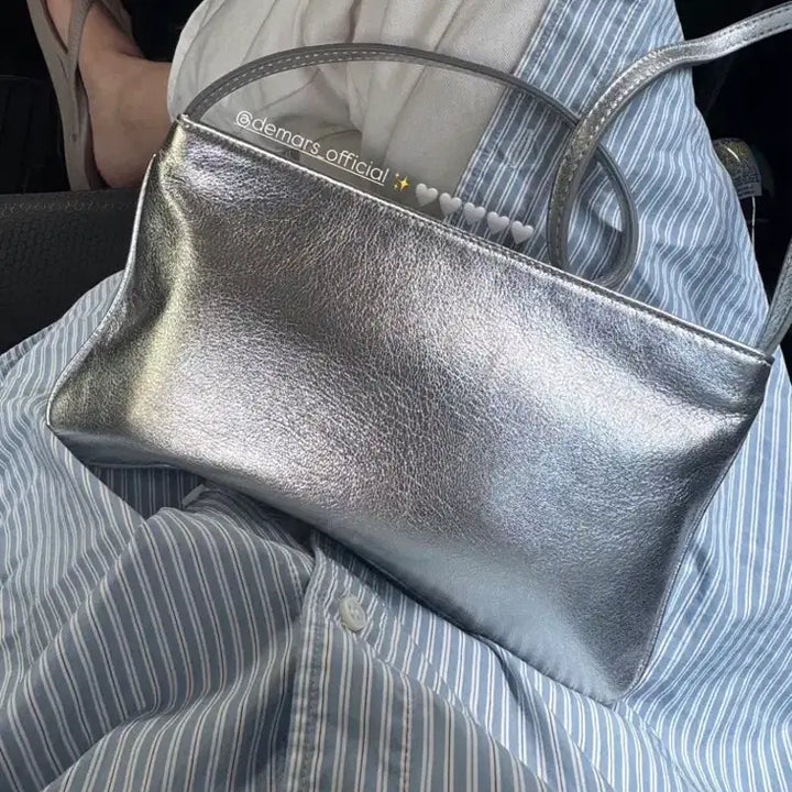 [BUNJANG] Demars Letter Bag / 드마스 레터백 실버 demars letter bag