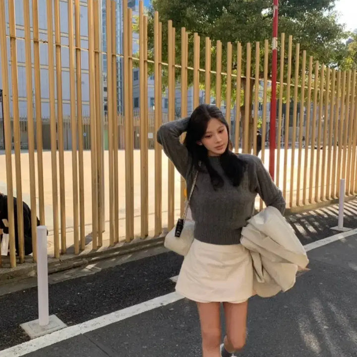[BUNJANG] Sienne Shop Cotton Skirt Pants Ivory S / 센느샵 코튼스커트팬츠 아이보리S(새상품)