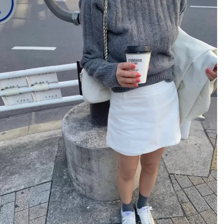 [BUNJANG] Sienne Shop Cotton Skirt Pants Ivory S / 센느샵 코튼스커트팬츠 아이보리S(새상품)