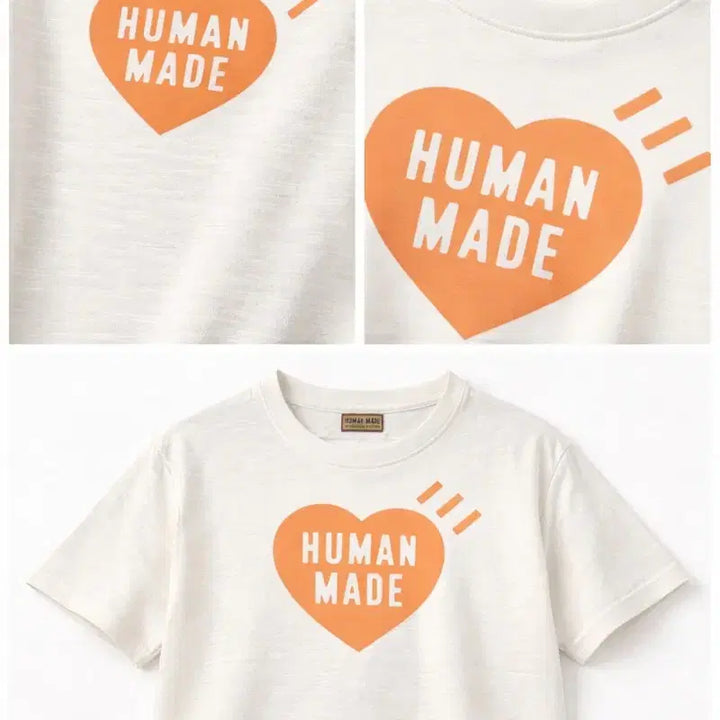 [BUNJANG] Human Made Heart Short Sleeve T-Shirt White / 휴먼메이드 하트 반팔 티셔츠 화이트