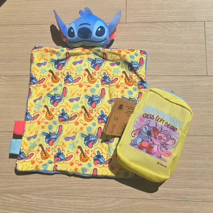 [BUNJANG] Disney Stitch Handkerchief Pouch Set / 디즈니 스티치 손수건 파우치 세트