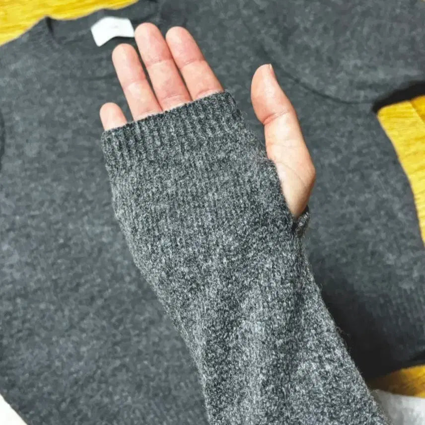 [BUNJANG] Short Sleeve Knit Top with Arm Warmers Set / 반팔니트+토시 세트