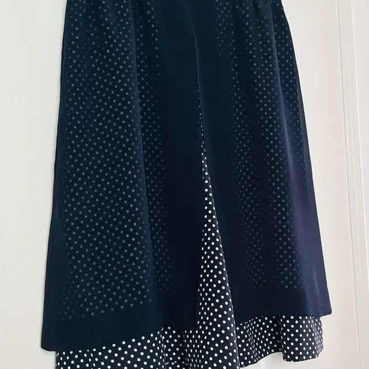 [SOLD OUT] [일본제] 도트 레이어드 큐롯 스커트 팬츠 (스트랩 세트)