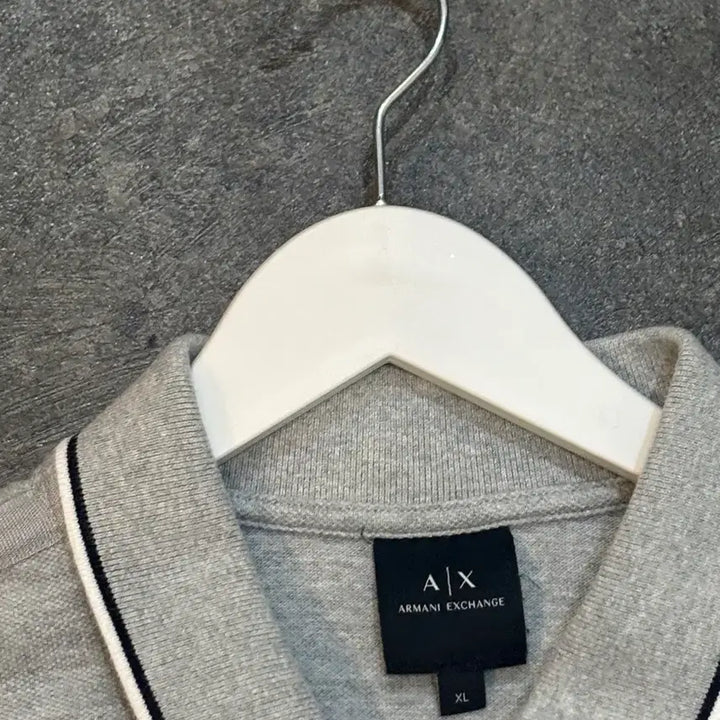 [SOLD OUT] 아르마니 익스체인지 AX 회색 반팔 카라티 XL