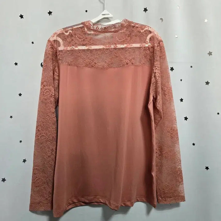 [BUNJANG] Anne Klein Lace Blouse Pink L New / 앤클라인 레이스 블라우스 핑크 L 새상품