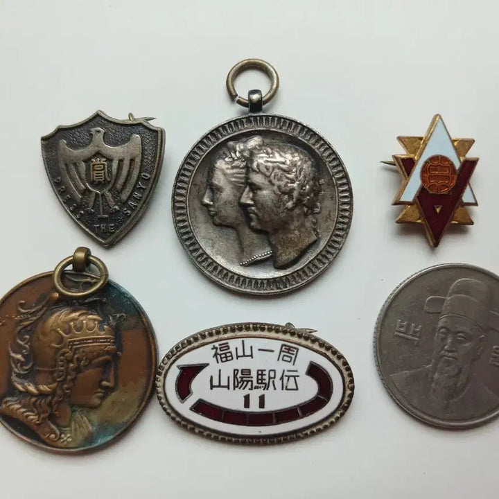 [BUNJANG] Japanese Colonial Period Newspaper Company Medal Bundle Set / 강점기 조일신문사외 메달 5종 일괄