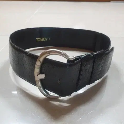 [BUNJANG] TOMBOY Vintage Black Wide Belt / 톰보이(TOMBOY) 빈티지 블랙 와이드 벨트