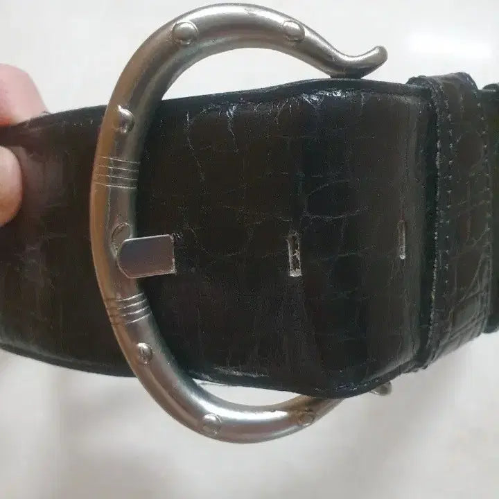 [BUNJANG] TOMBOY Vintage Black Wide Belt / 톰보이(TOMBOY) 빈티지 블랙 와이드 벨트