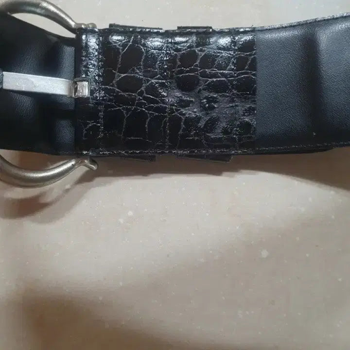 [BUNJANG] TOMBOY Vintage Black Wide Belt / 톰보이(TOMBOY) 빈티지 블랙 와이드 벨트