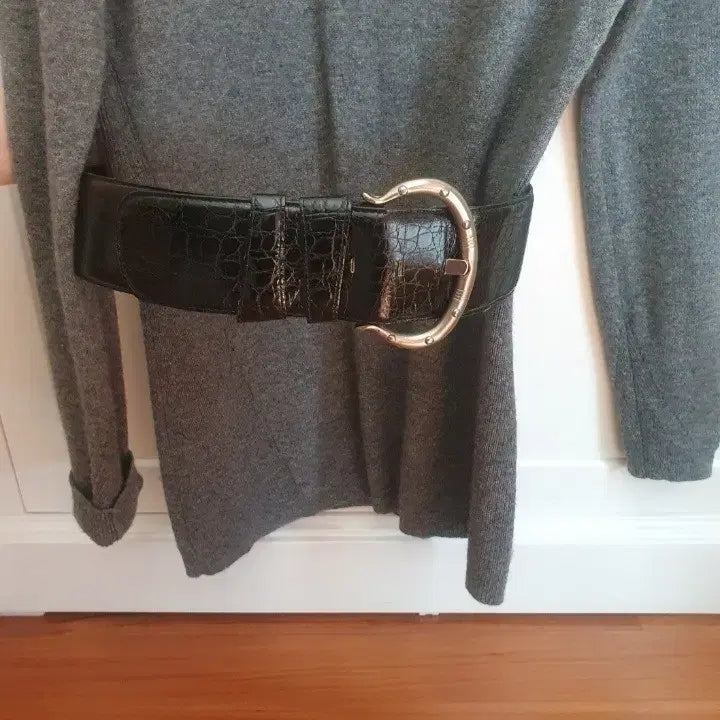 [BUNJANG] TOMBOY Vintage Black Wide Belt / 톰보이(TOMBOY) 빈티지 블랙 와이드 벨트