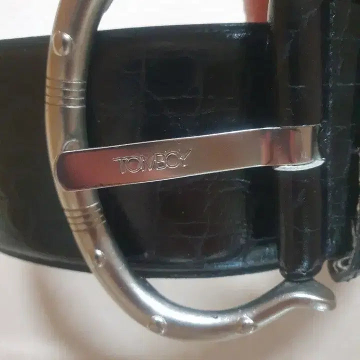 [BUNJANG] TOMBOY Vintage Black Wide Belt / 톰보이(TOMBOY) 빈티지 블랙 와이드 벨트