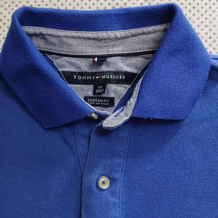 [BUNJANG] Tommy Hilfiger Blue Short Sleeve Polo Shirt / 타미힐피거 블루 반팔 카라티