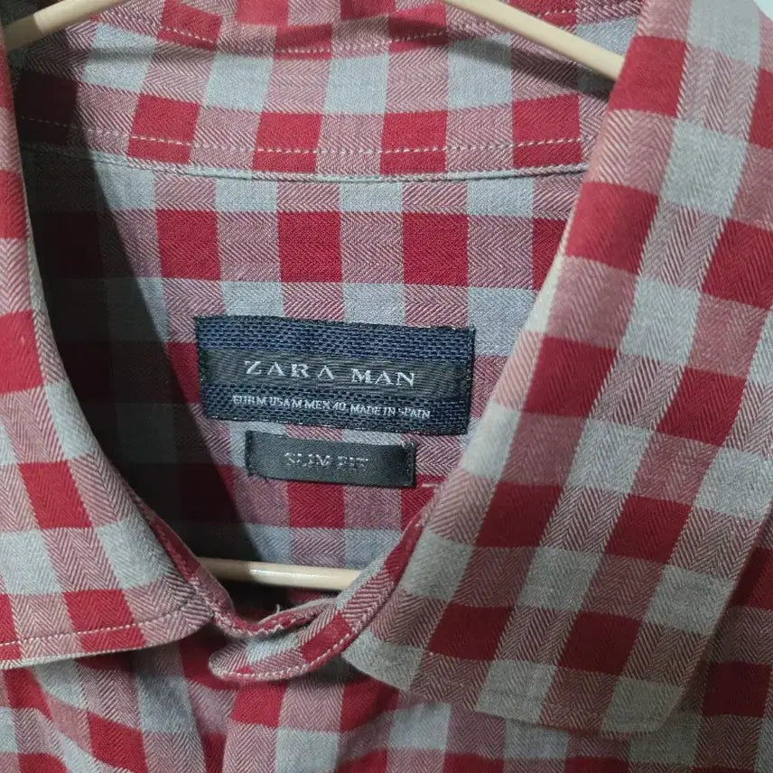 [SOLD OUT] 자라 맨 슬림핏 체크 셔츠