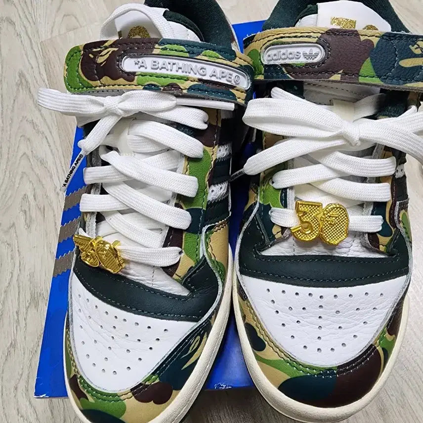 [BUNJANG] Adidas Forum BAPE Camo Sneakers / 아디다스 포럼 BAPE 카모 운동화 220