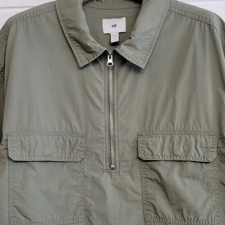 [BUNJANG] H&amp;M Oversized Half-Zip Shirt / [110.XXL.오버핏] H&amp;M(에이치엔엠) 반집업 오버핏 셔츠 판매
