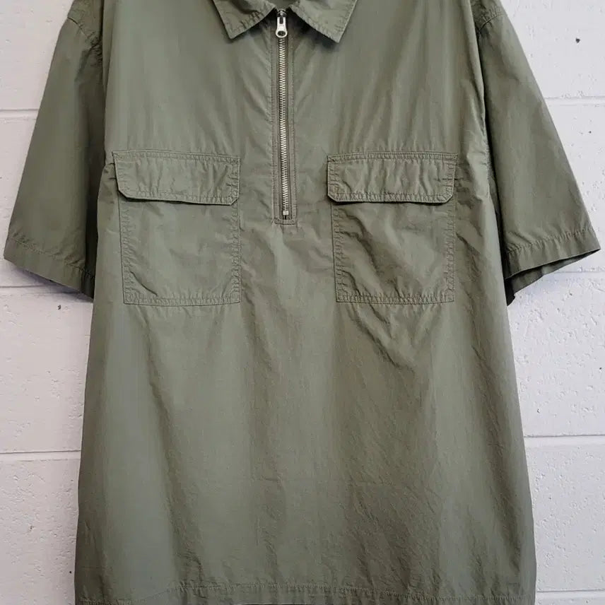 [BUNJANG] H&amp;M Oversized Half-Zip Shirt / [110.XXL.오버핏] H&amp;M(에이치엔엠) 반집업 오버핏 셔츠 판매
