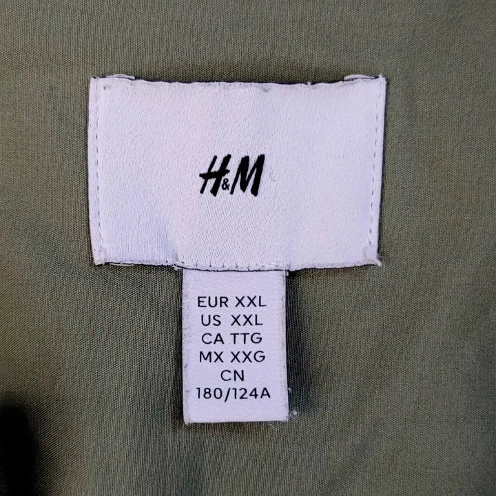 [BUNJANG] H&amp;M Oversized Half-Zip Shirt / [110.XXL.오버핏] H&amp;M(에이치엔엠) 반집업 오버핏 셔츠 판매
