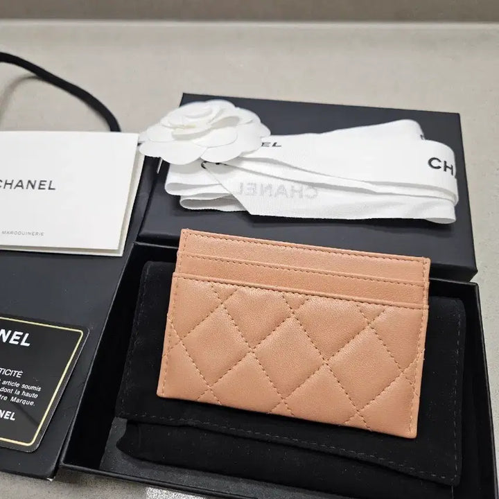 [BUNJANG] Chanel Quilted Card Wallet (Beige) / 샤넬 퀼팅 카드지갑 (베이지)