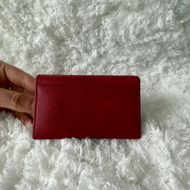 [BUNJANG] Prada Saffiano Card Holder Red / 프라다 사피아노 카드지갑 레드