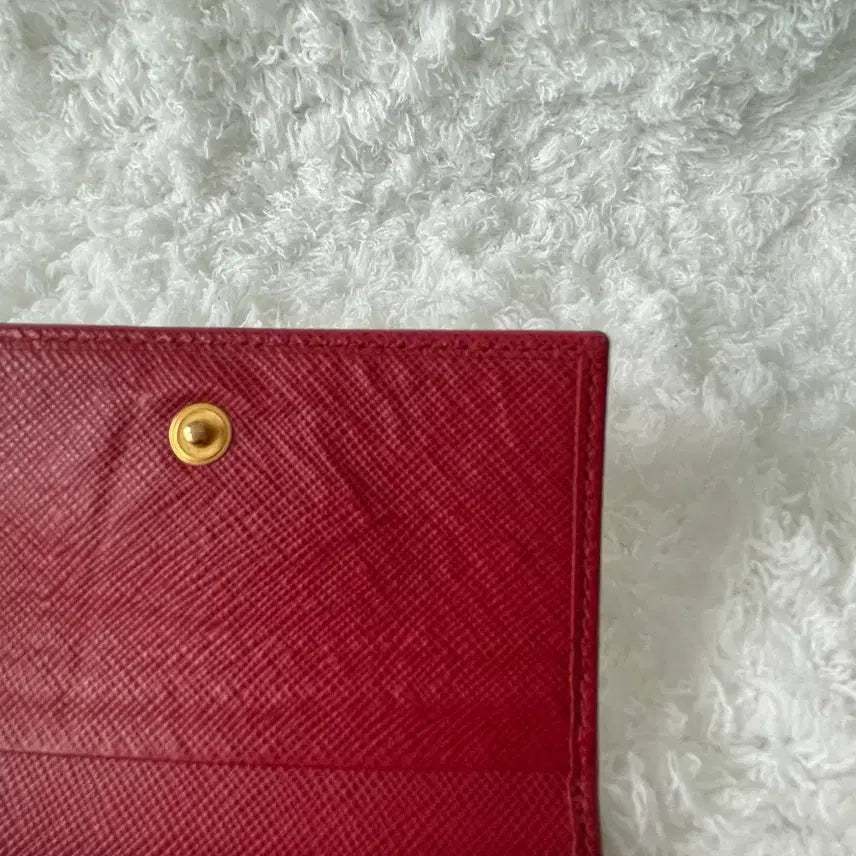 [BUNJANG] Prada Saffiano Card Holder Red / 프라다 사피아노 카드지갑 레드