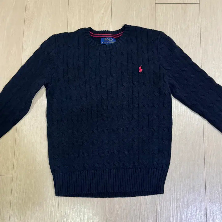[BUNJANG] Polo Ralph Lauren Navy Cable Knit Sweater / 폴로 랄프로렌 네이비 꽈배기 니트