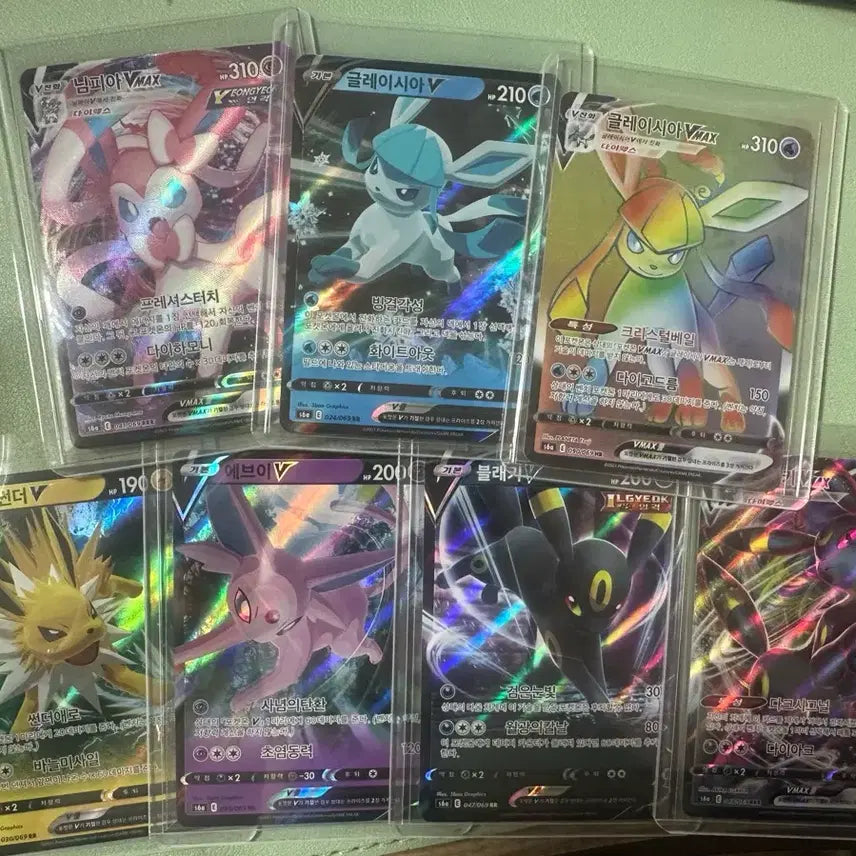 [BUNJANG] Pokemon Nymphia/Glaceon/Umbreon VMAX Bundle Set / 포켓몬카드 님피아/글레이시아/블래키 VMAX 등등 7종일괄