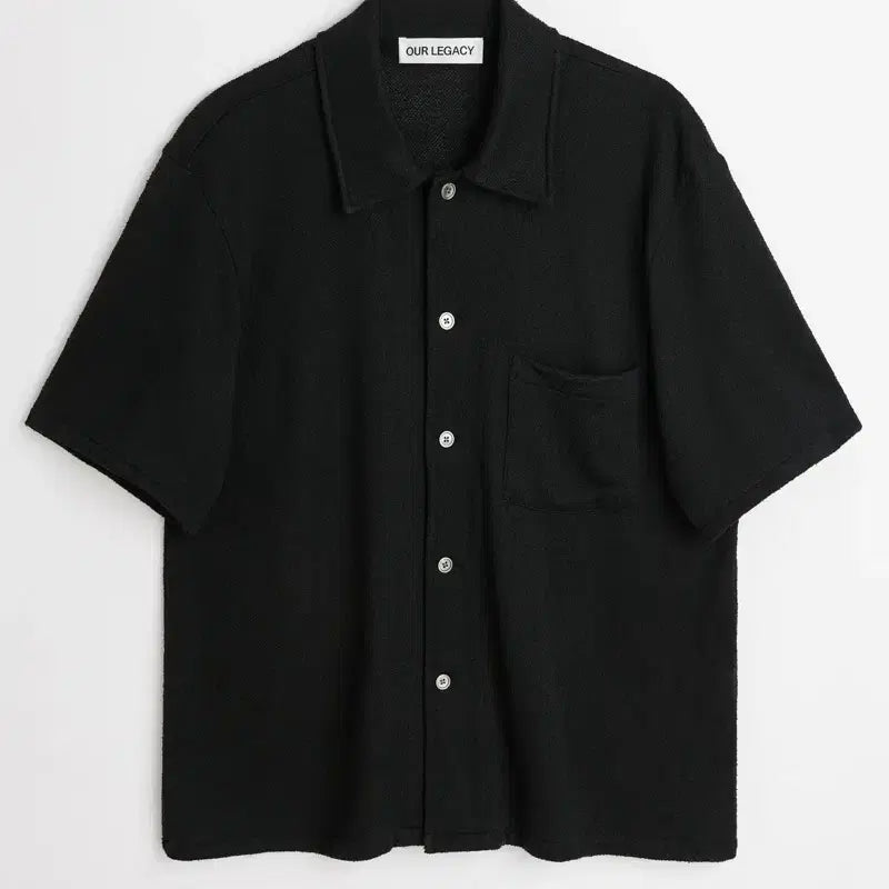 [SOLD OUT] 아워레가시 박스 셔츠 숏슬리브 블랙 부클레 50사이즈