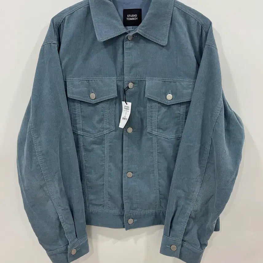 [BUNJANG] Tomboy Corduroy Trucker Jacket - Blue / [L] 톰보이 코듀로이 트러커 점퍼 블루