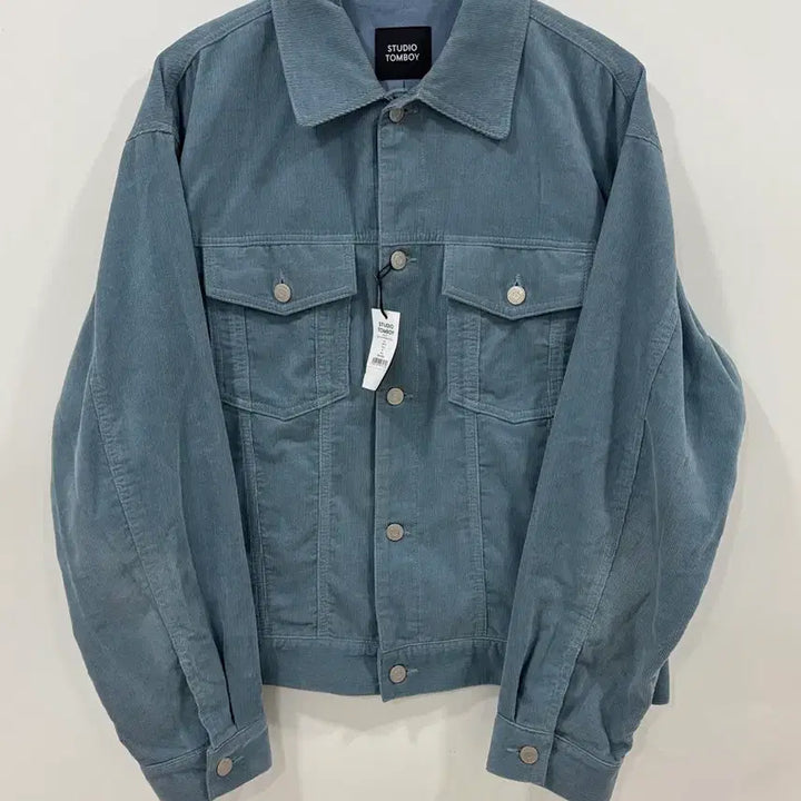 [BUNJANG] Tomboy Corduroy Trucker Jacket - Blue / [L] 톰보이 코듀로이 트러커 점퍼 블루