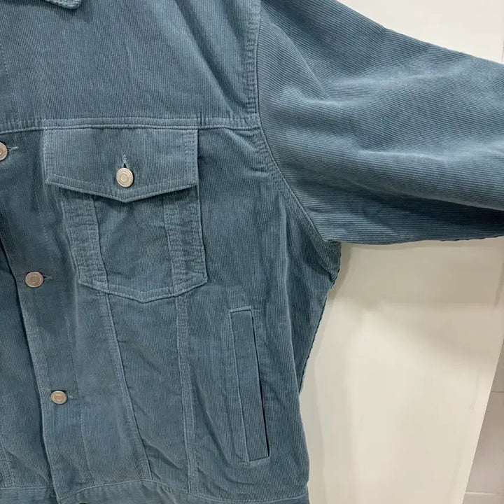 [BUNJANG] Tomboy Corduroy Trucker Jacket - Blue / [L] 톰보이 코듀로이 트러커 점퍼 블루