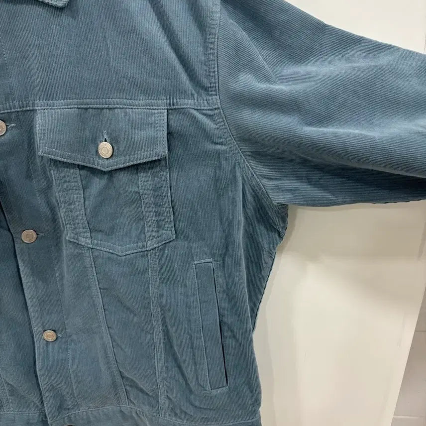 [BUNJANG] Tomboy Corduroy Trucker Jacket - Blue / [L] 톰보이 코듀로이 트러커 점퍼 블루