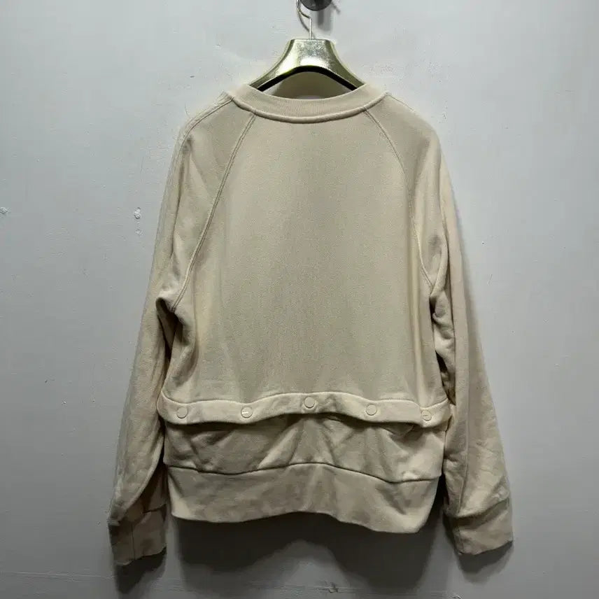 [BUNJANG] Adidas Button Detail Sweatshirt Ivory M / 아디다스 버튼 디테일 맨투맨 아이보리 M