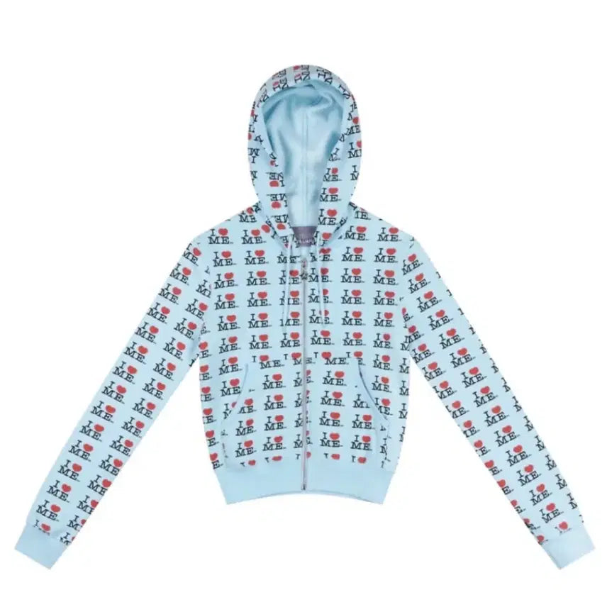 [SOLD OUT] <아이브 원희 이서 착용> 애슐리윌리엄스 아이하트미 크롭 후드집업