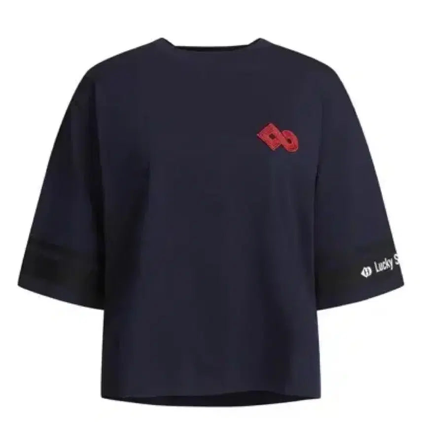 [SOLD OUT] 럭키슈에뜨 자수 디테일 반팔 티셔츠 36 새것