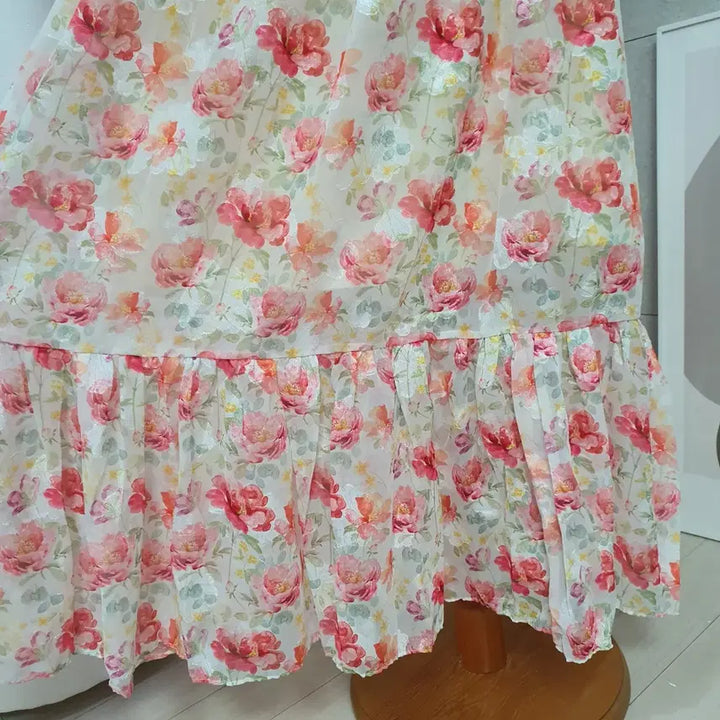 [BUNJANG] Watercolor Floral Long Dress / 새상품] 화사한 수채화 플라워 롱 원피스 (생활한복 스타일)