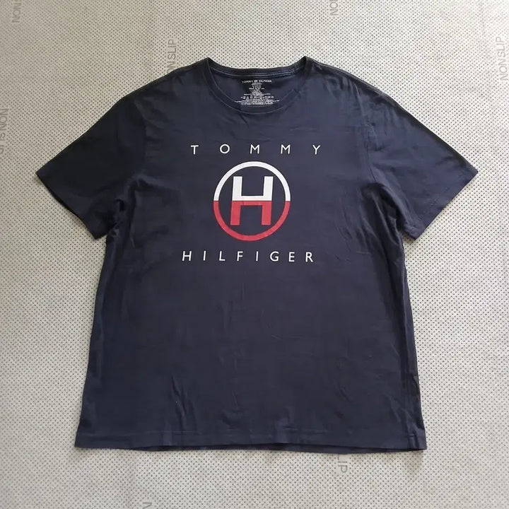 [BUNJANG] Tommy Hilfiger Navy Logo Short Sleeve T-Shirt / 타미힐피거 네이비 로고 반팔 티셔츠