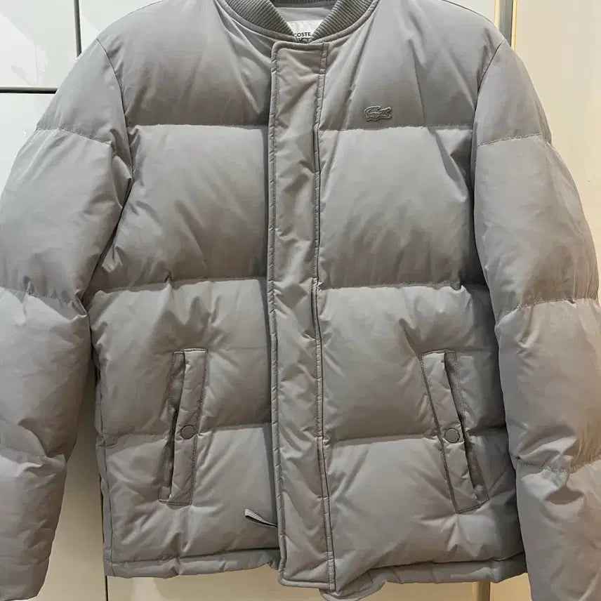 [BUNJANG] Lacoste Grey Goose Down Padded Jacket Size 100-105 / 라코스테 그레이 구스다운패딩 100-105
