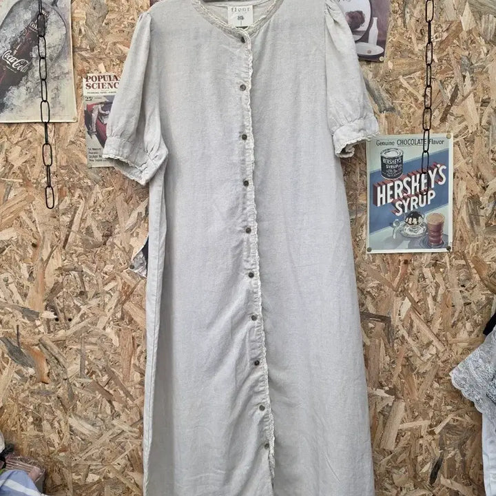 [BUNJANG] Paris &amp; New York Fleur Linen Long Dress / 파리앤뉴욕 플뢰르 fleur 린넨 롱 원피스 F