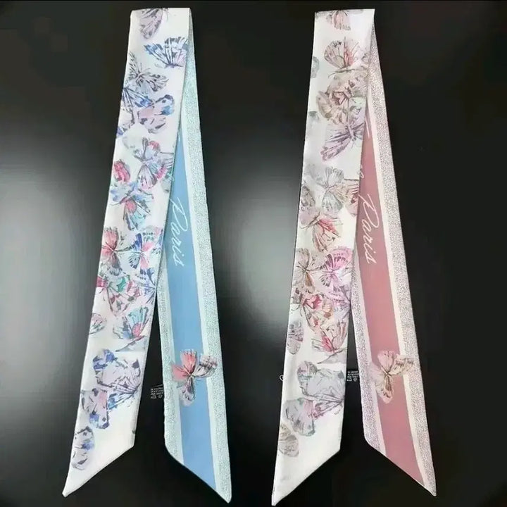 [SOLD OUT] 나비 프린팅 트윌리 스카프 핑크/블루  2개 새상품