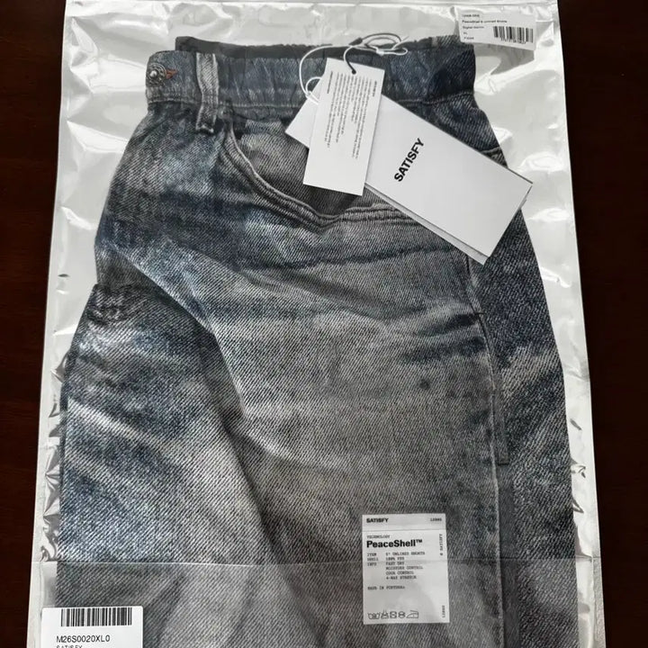 [BUNJANG] Satisfy Peace Shell 5-Inch Unlined Digital Denim Shorts XL / 새티스파이 피스쉘 5인치 언라인드 디지털데님 쇼츠 XL(새상품)