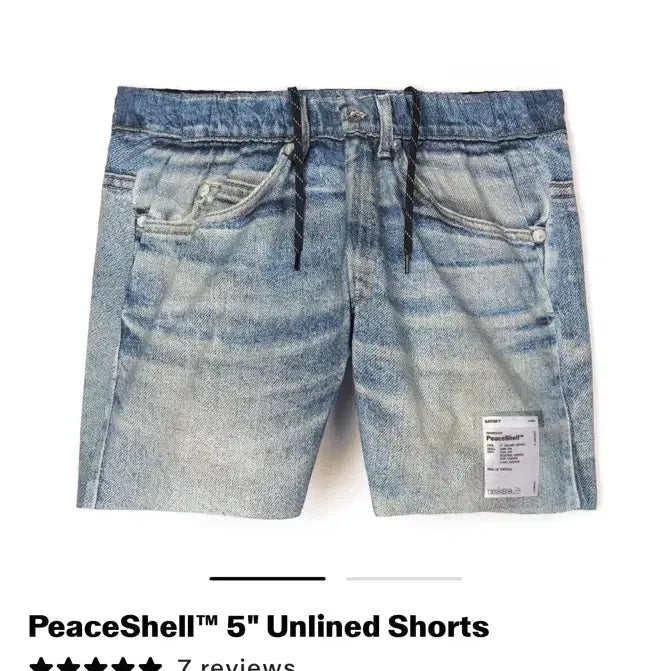 [BUNJANG] Satisfy Peace Shell 5-Inch Unlined Digital Denim Shorts XL / 새티스파이 피스쉘 5인치 언라인드 디지털데님 쇼츠 XL(새상품)