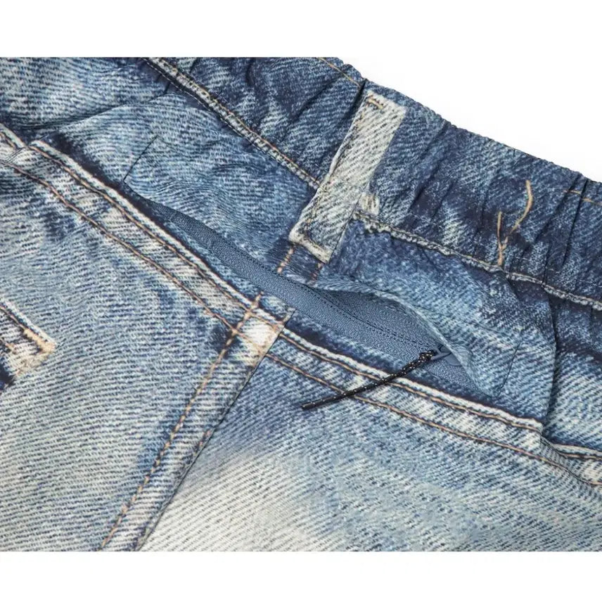 [BUNJANG] Satisfy Peace Shell 5-Inch Unlined Digital Denim Shorts XL / 새티스파이 피스쉘 5인치 언라인드 디지털데님 쇼츠 XL(새상품)