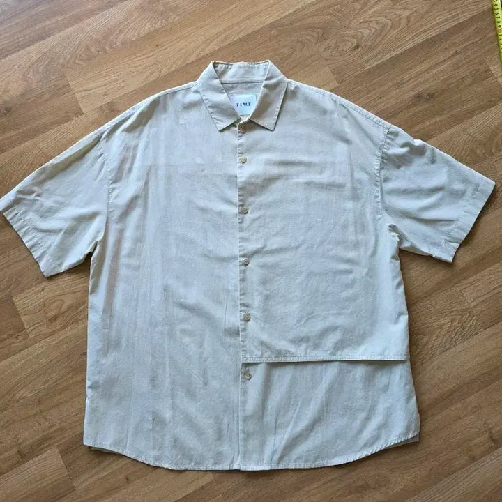 [SOLD OUT] 한섬 타임옴므 면 마 베이지 셔츠 110
