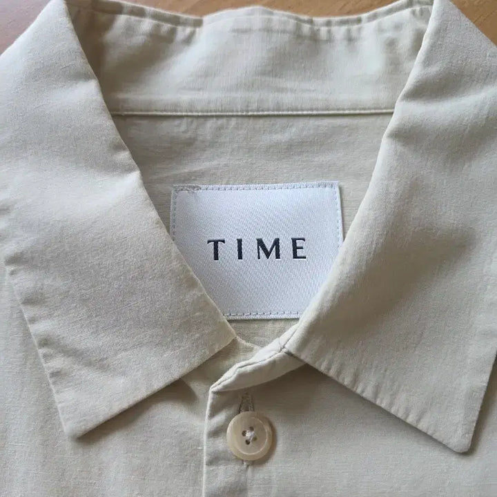 [SOLD OUT] 한섬 타임옴므 면 마 베이지 셔츠 110