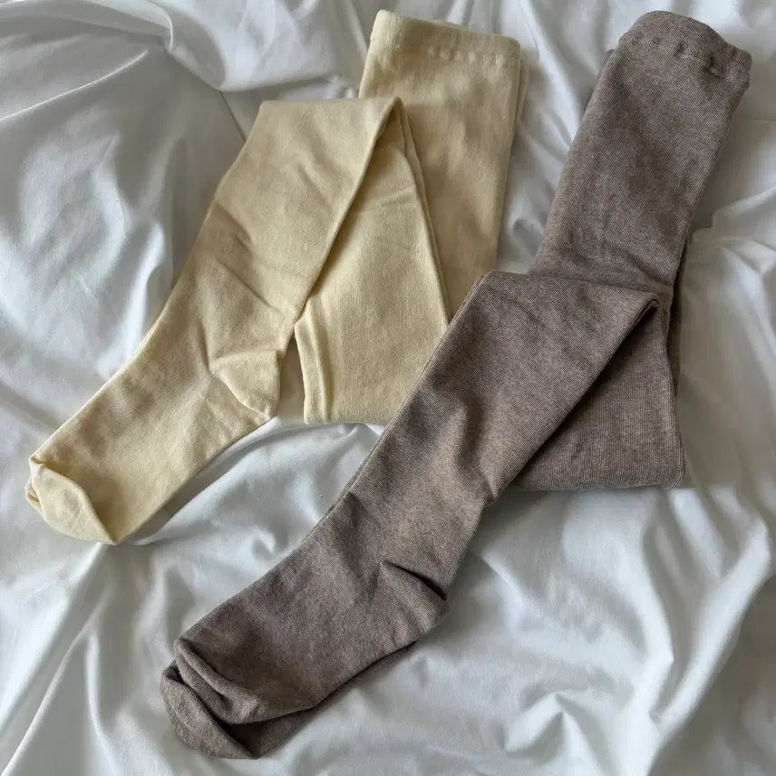 [BUNJANG] 10-Part Tights Cream, Beige / 새상품 :) 10부 타이즈 크림, 베이지