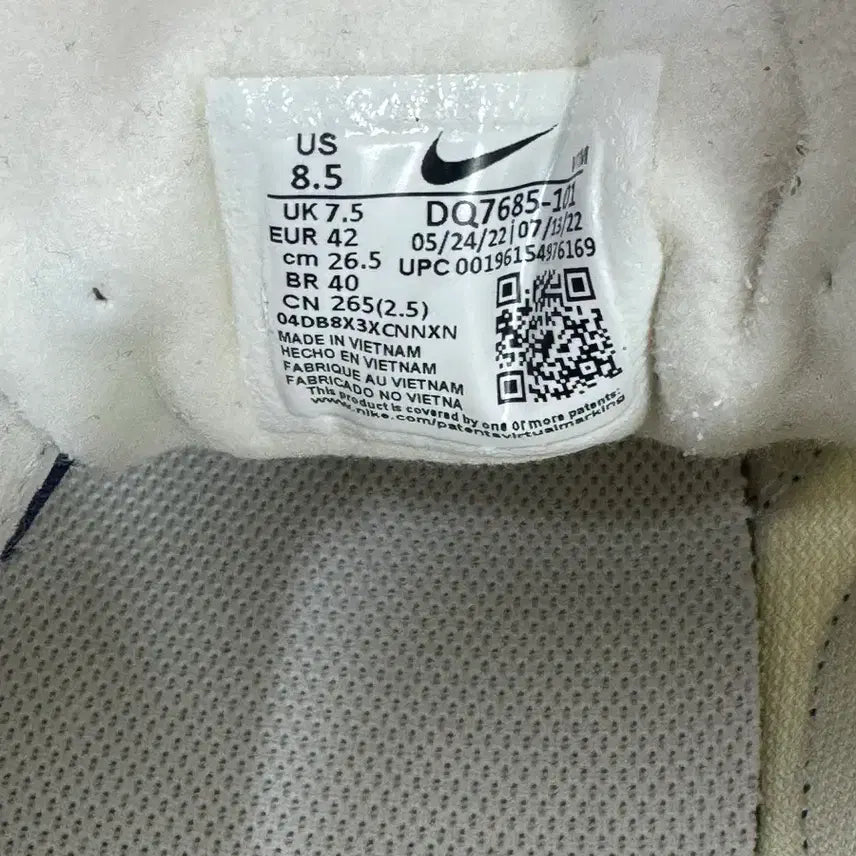 [BUNJANG] Nike Waffle One SE Coconut Milk Midnight Navy Sneakers / 나이키 와플 원 SE 코코넛 밀크 미드나잇 네이비