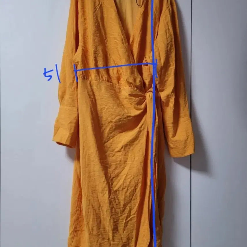 [BUNJANG] H&amp;M Orange Wrap Long Dress / H&amp;M오렌지 랩 스타일 롱 원피스