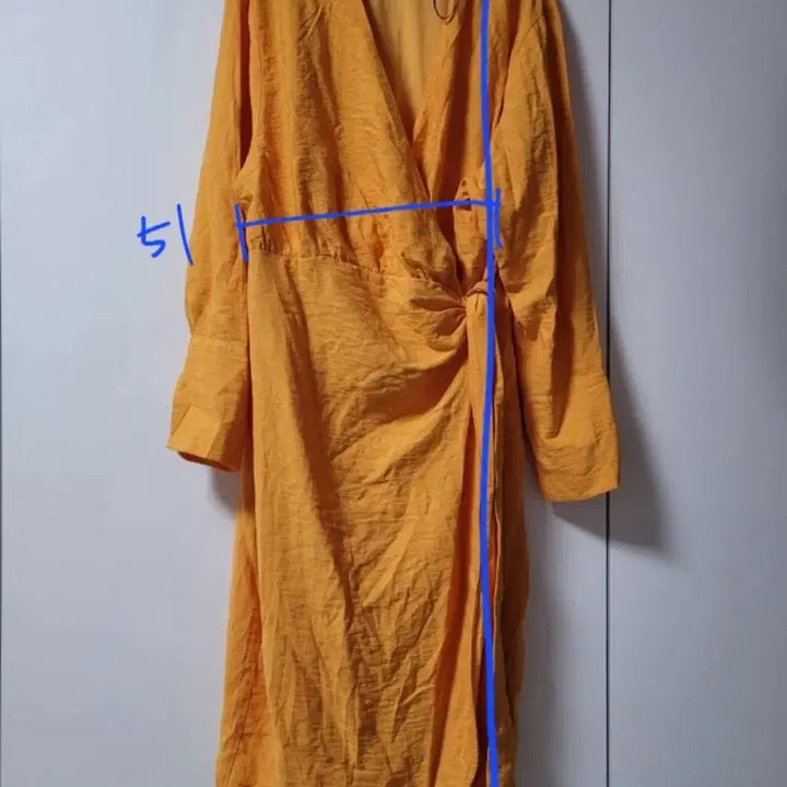 [BUNJANG] H&amp;M Orange Wrap Long Dress / H&amp;M오렌지 랩 스타일 롱 원피스