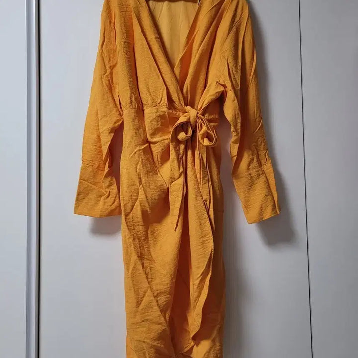 [BUNJANG] H&amp;M Orange Wrap Long Dress / H&amp;M오렌지 랩 스타일 롱 원피스
